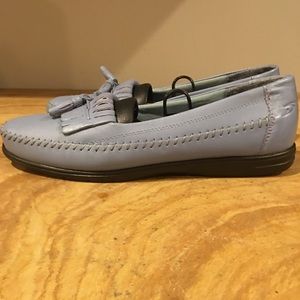 Dr Scholls Blue Leather Loafers Sz 10